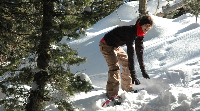 Snowshoeing fun in Pinebrook