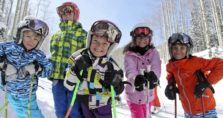 children skiing in Park City