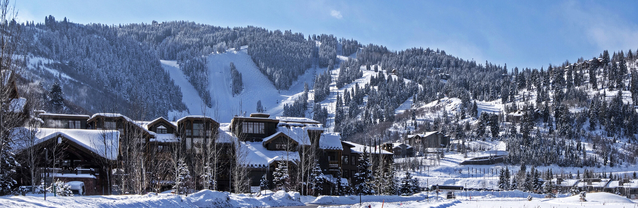Deer Valley Real Estate and Ski Runs in winter